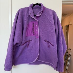 Amazon Women's Purple Fleece Jacket